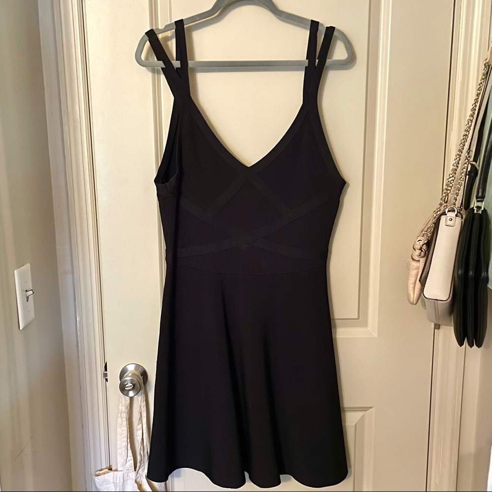 Guess black A- line bandage dress